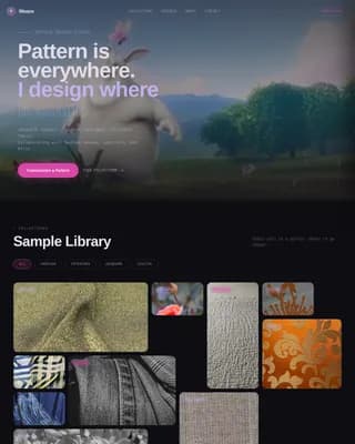 Weave - Iridescent Textile Designer Portfolio Landing Page Template