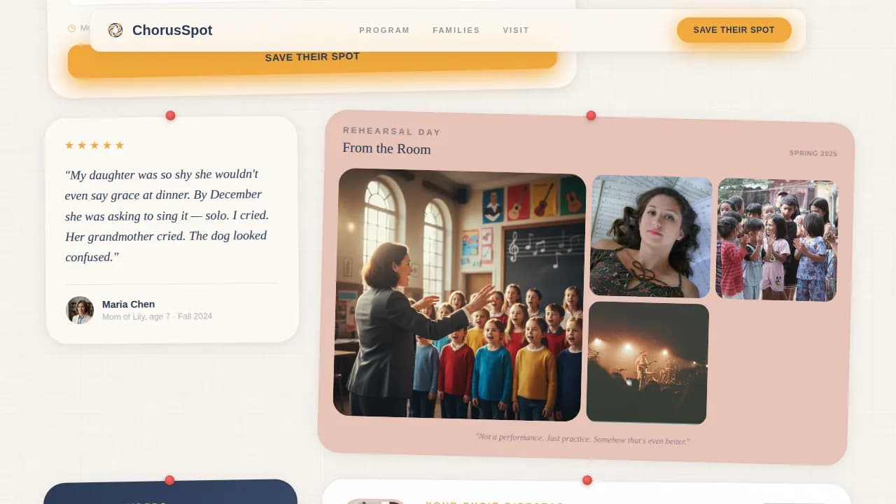 Harmony — Warm Community Choir Landing Page Template