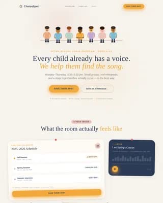 Harmony — Warm Community Choir Landing Page Template