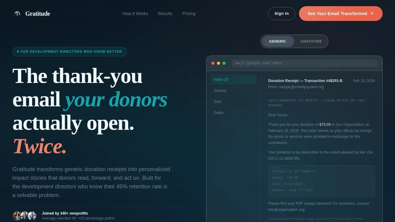 Celebrate — Smart Donor Engagement Landing Page Template