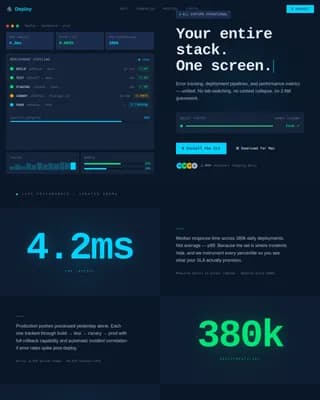 Deploy - High Performance Dev Tools Landing Page Template