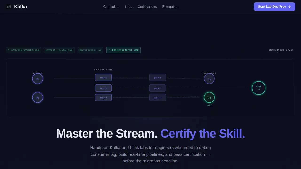 Stream — Advanced Data Processing Academy Landing Page Template