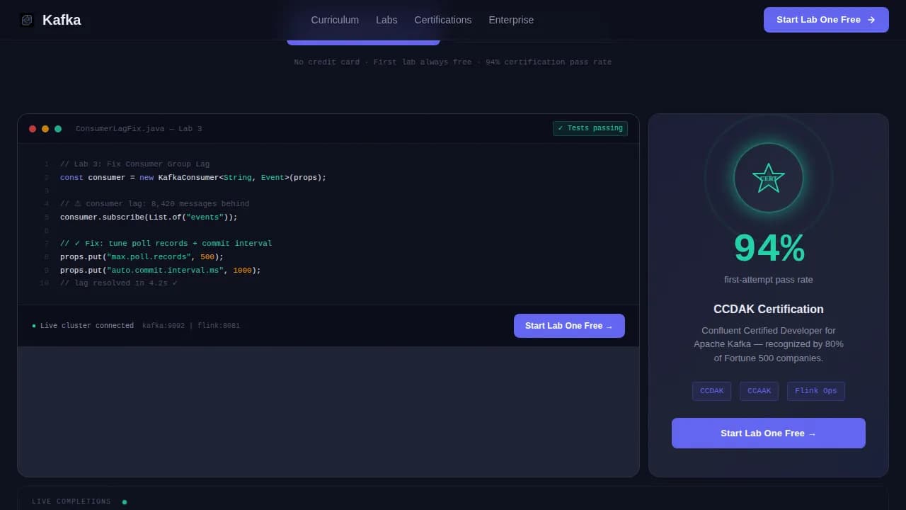 Stream — Advanced Data Processing Academy Landing Page Template