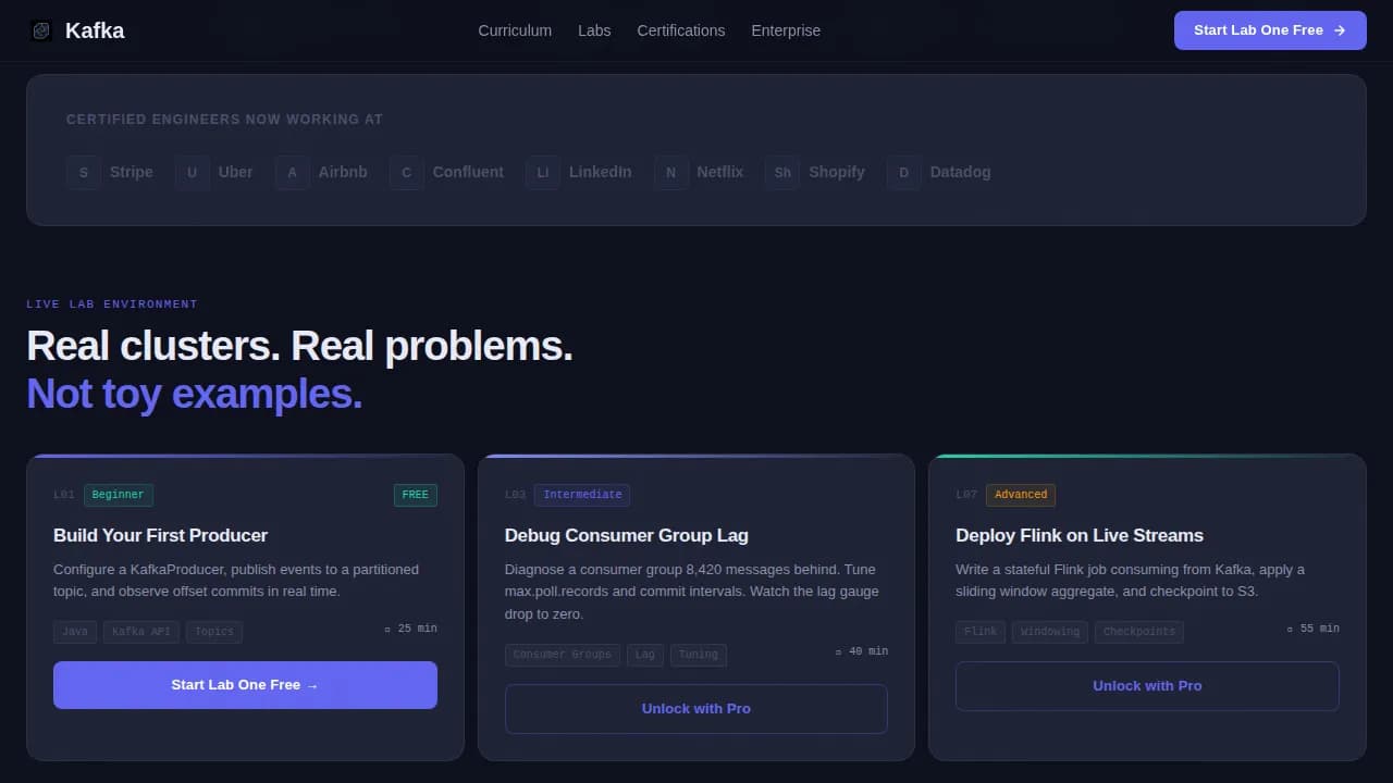 Stream — Advanced Data Processing Academy Landing Page Template