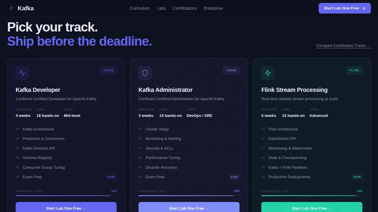 Stream — Advanced Data Processing Academy Landing Page Template