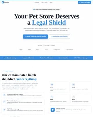 Protector — Trusted Pet Store Landing Page Template