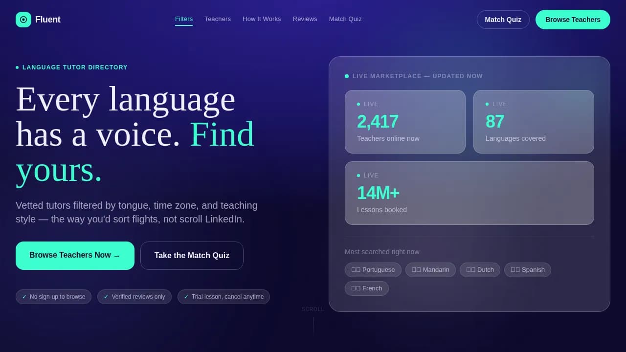 Connect — Intuitive Language Tutor Landing Page Template
