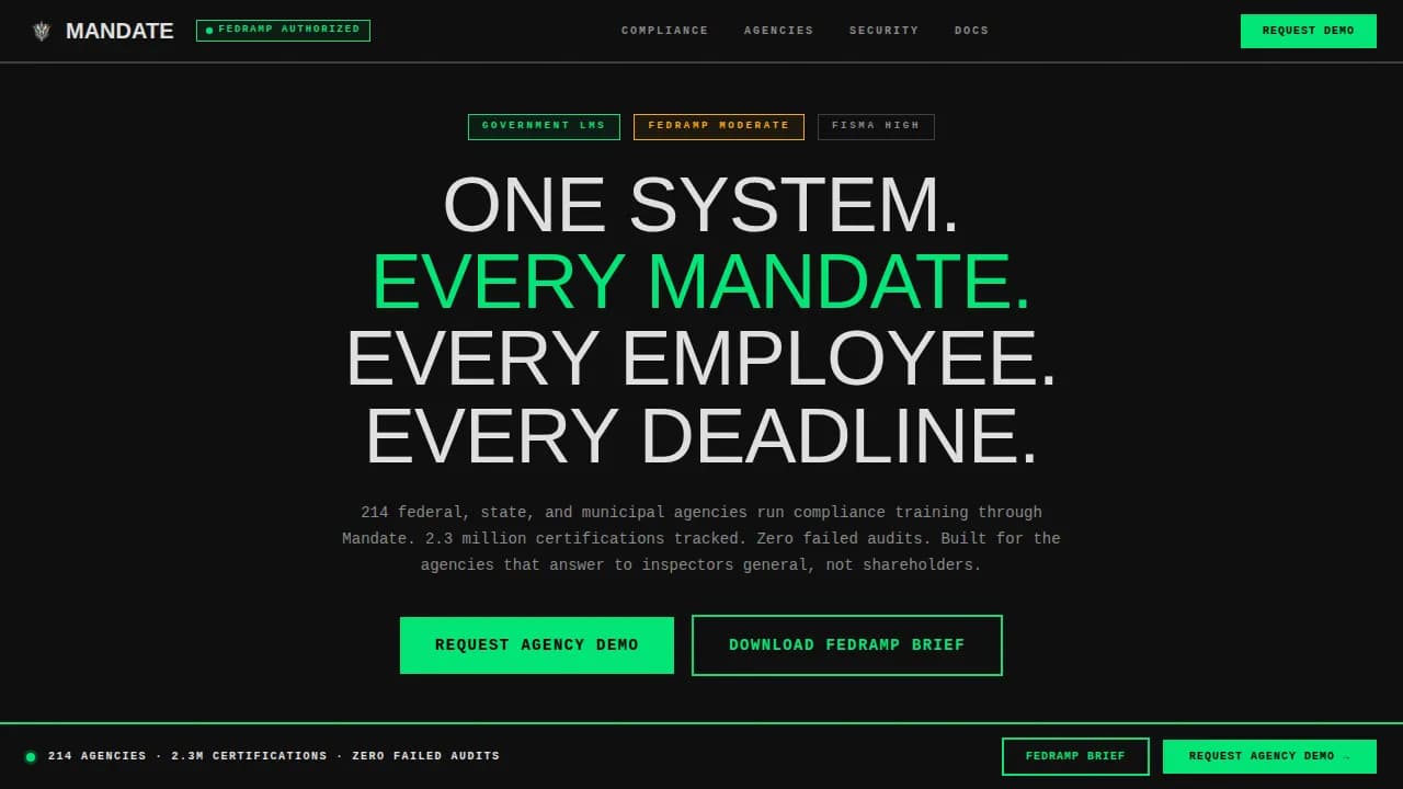 Regulate — Precise Compliance Operations Landing Page Template