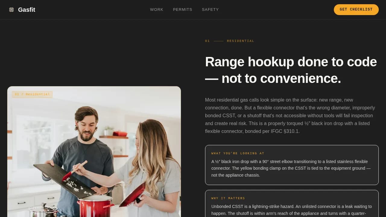 FitPro — Certified Gas Technician Landing Page Template