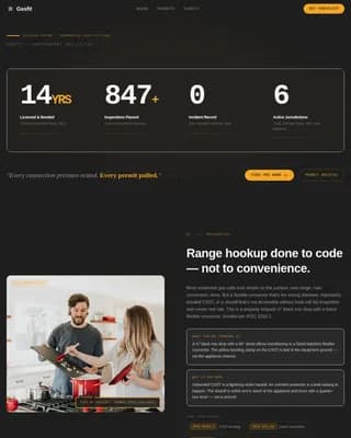 FitPro — Certified Gas Technician Landing Page Template
