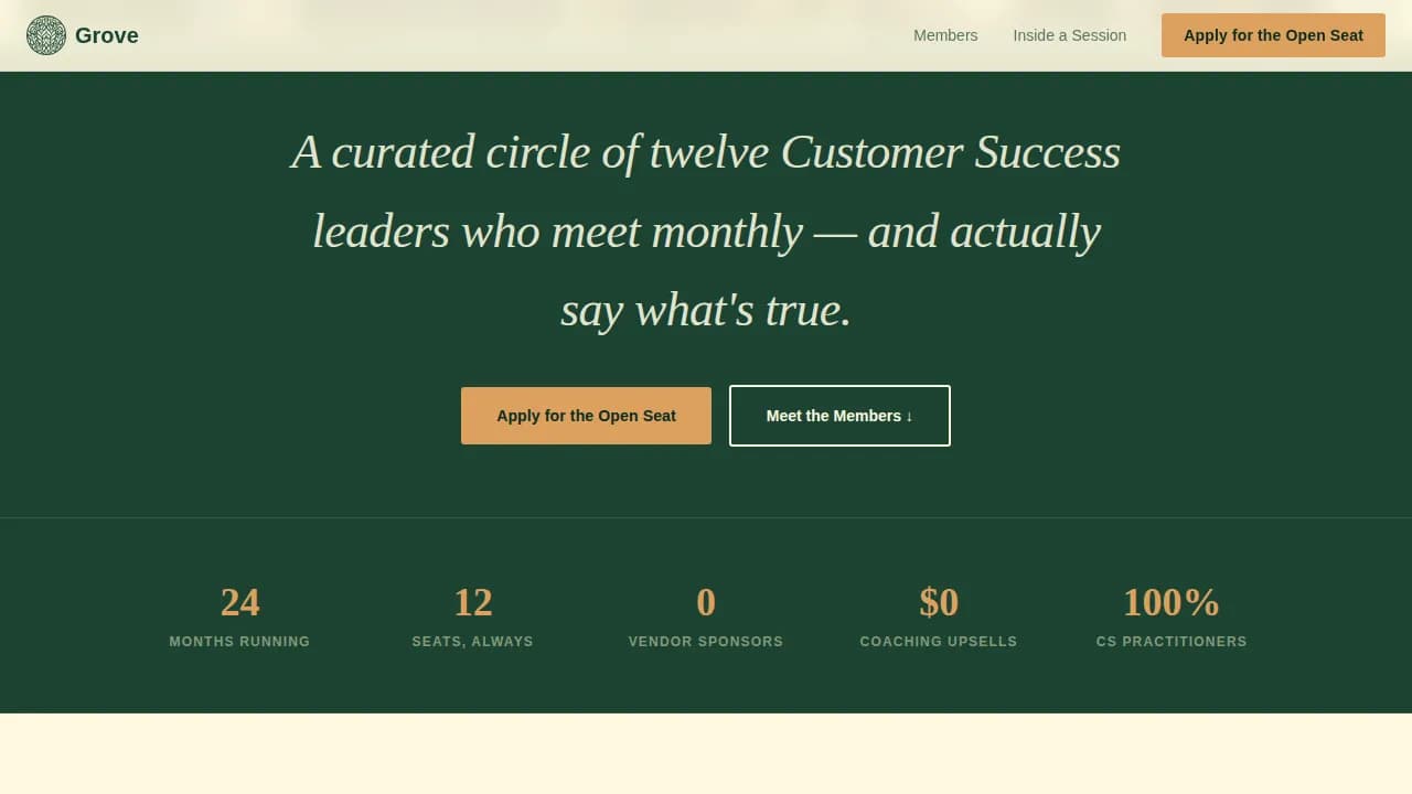 Synergy — Breakthrough Leadership Community Landing Page Template