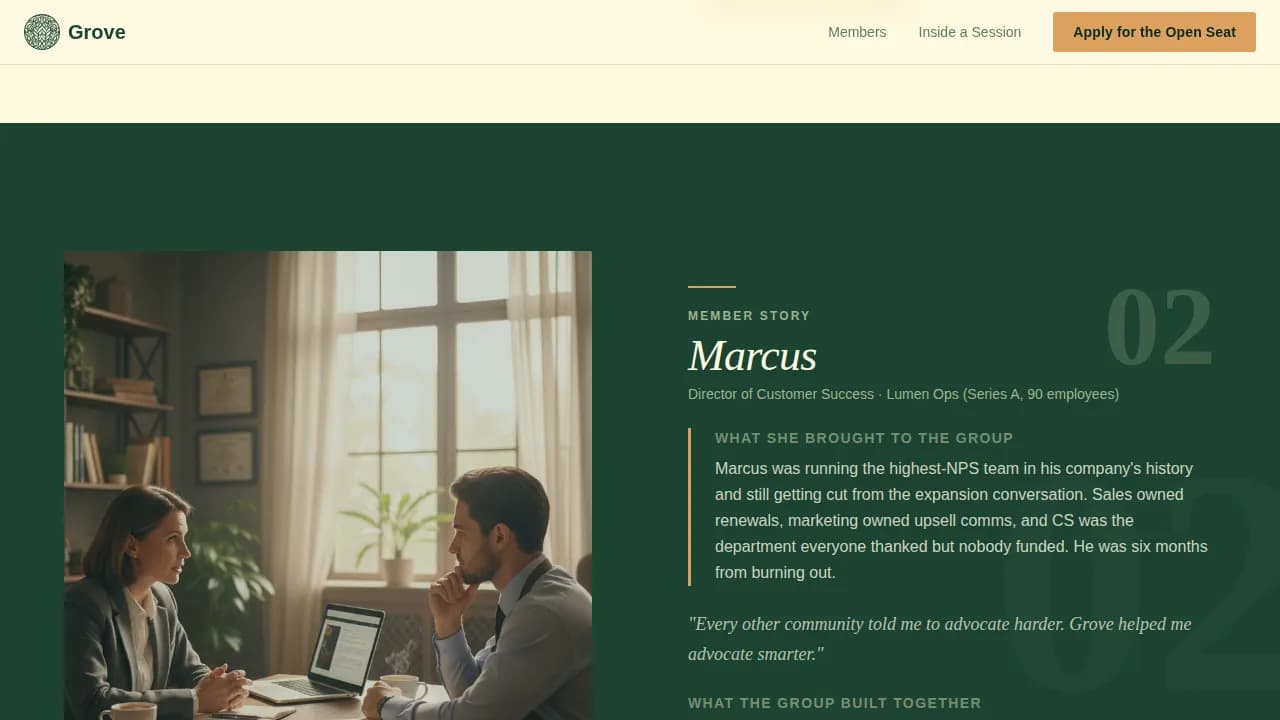 Synergy — Breakthrough Leadership Community Landing Page Template