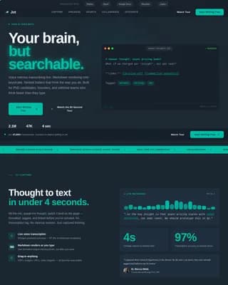 Capture — Intelligent Note App Landing Page Template