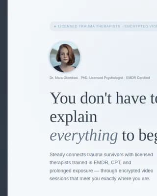 PTSD Care Professional Website Template