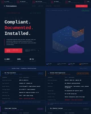 Suppress - Compliant Fire Suppression System Landing Page Template