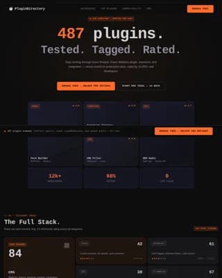 Plugindex - Curated Webflow Plugin Directory Landing Page Template