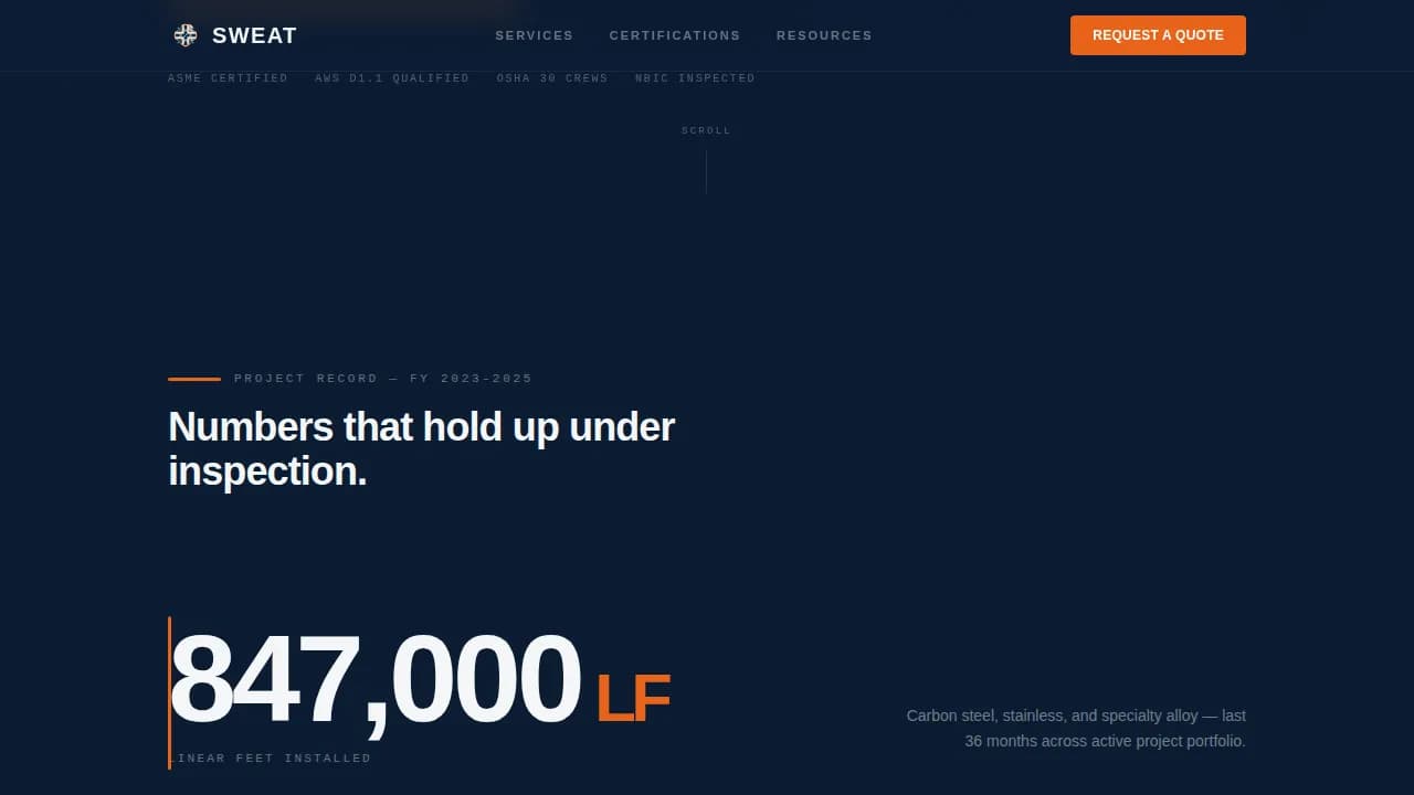 Glow — Expert Pipefitter Booking Landing Page Template
