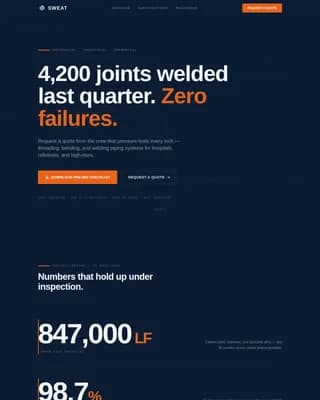 Glow — Expert Pipefitter Booking Landing Page Template