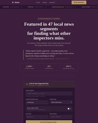 Verify — Trusted Inspection Booking Landing Page Template