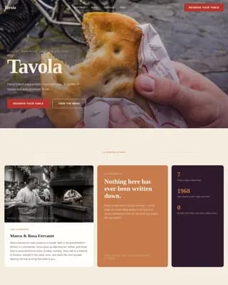 Piazza — Vintage Italian Trattoria Landing Page Template