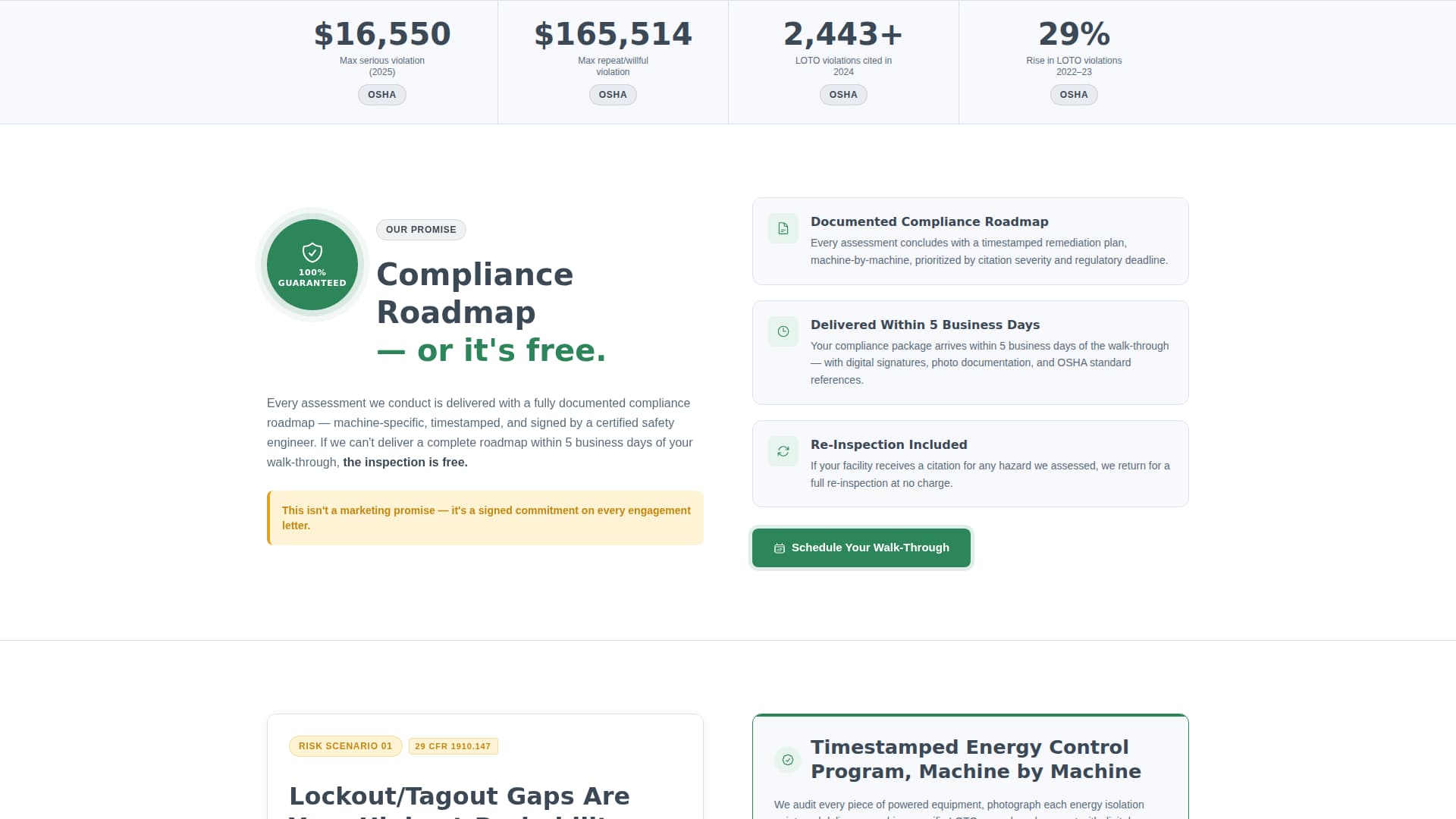 Comply - Certified Machinerysafety Landing Page Template