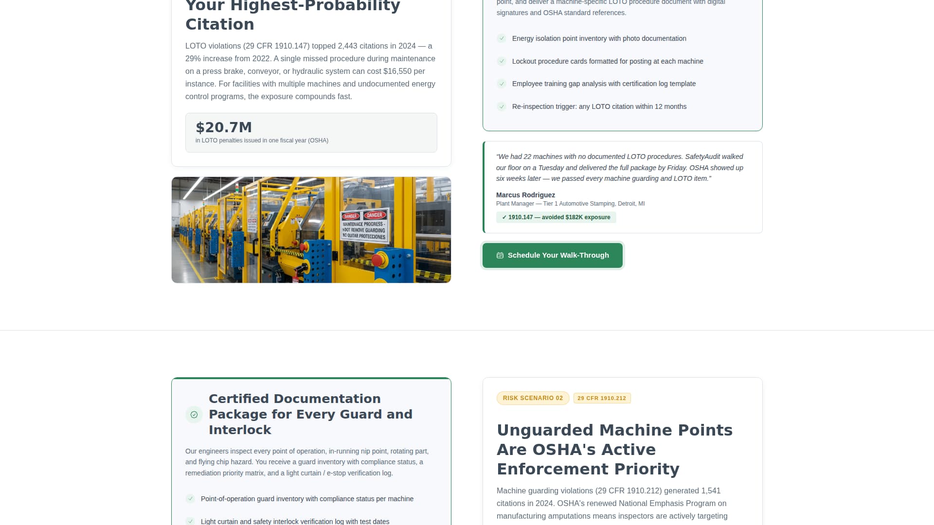 Comply - Certified Machinerysafety Landing Page Template