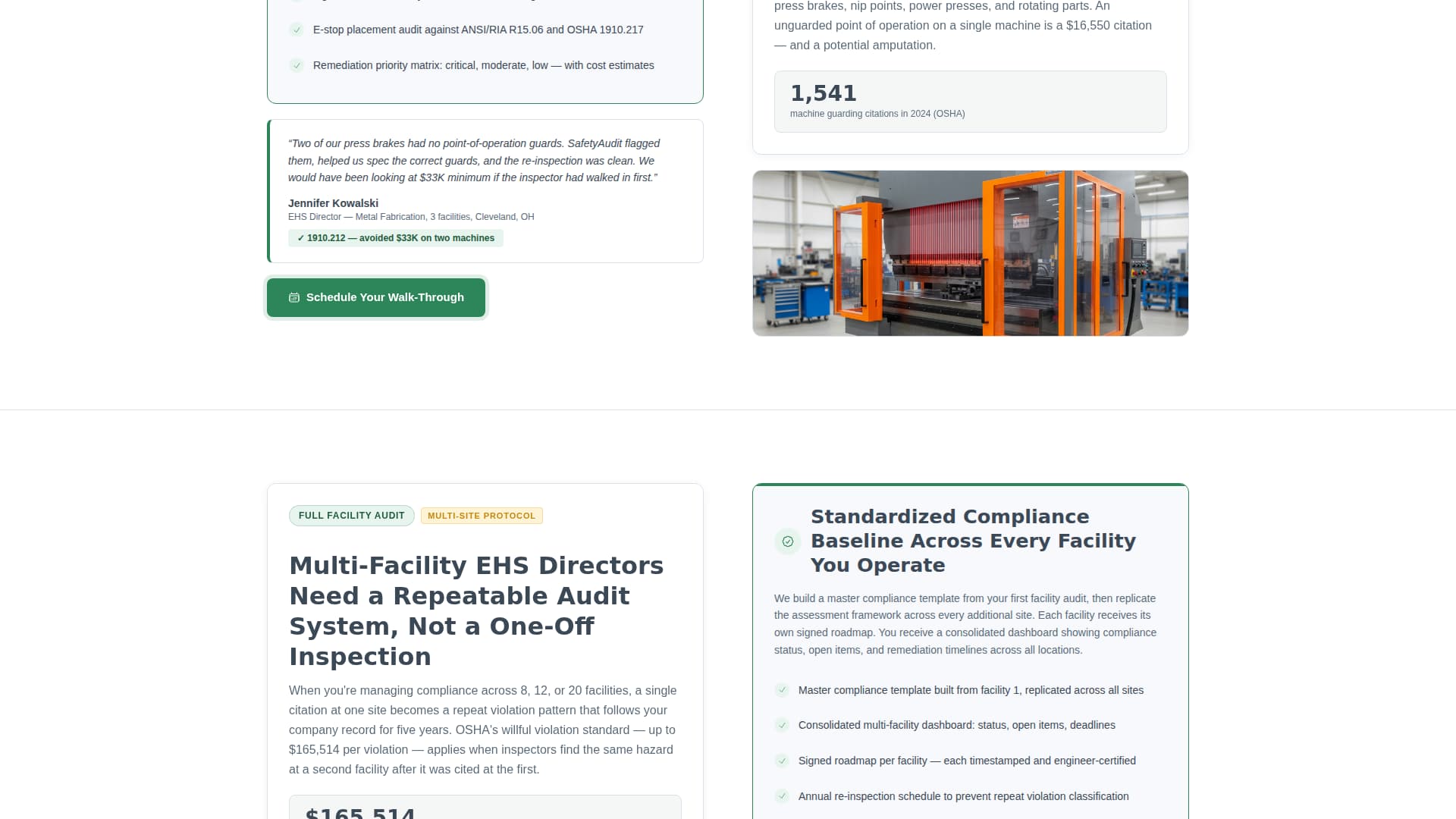 Comply - Certified Machinerysafety Landing Page Template