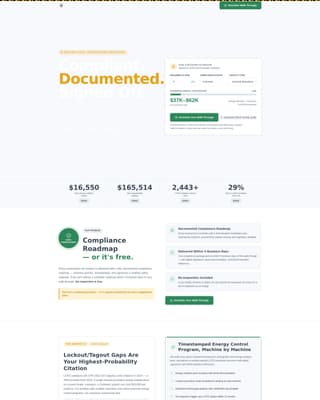 Comply - Certified Machinerysafety Landing Page Template