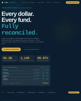 Account — Transparent Municipal Accounting Landing Page Template