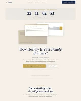 Advise — Expert Family Business Landing Page Template