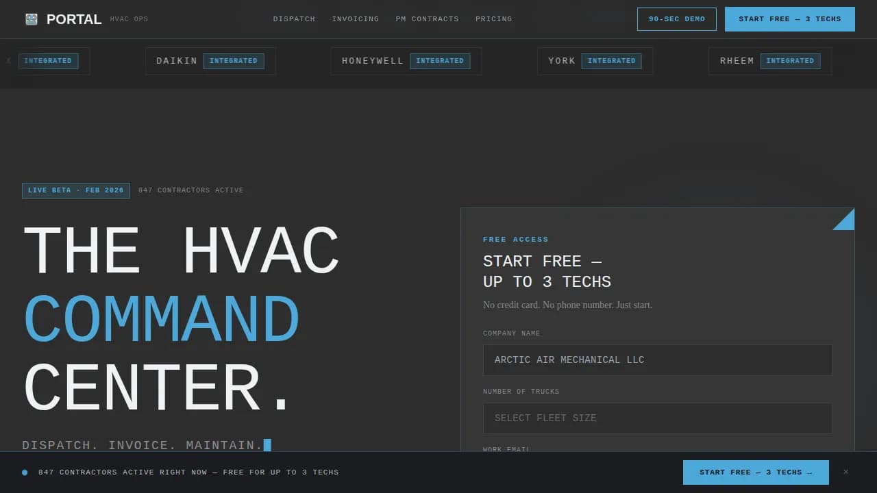 HVAC Digital Presence Maintenance Website Template