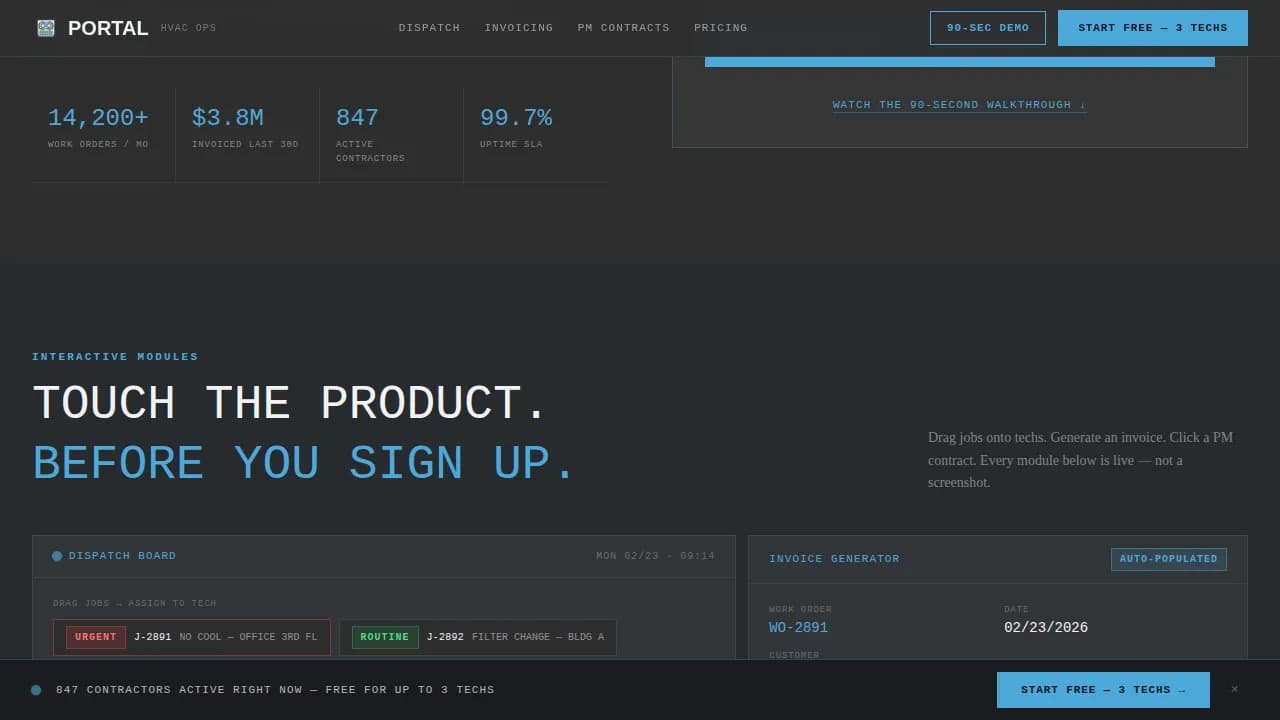 HVAC Digital Presence Maintenance Website Template