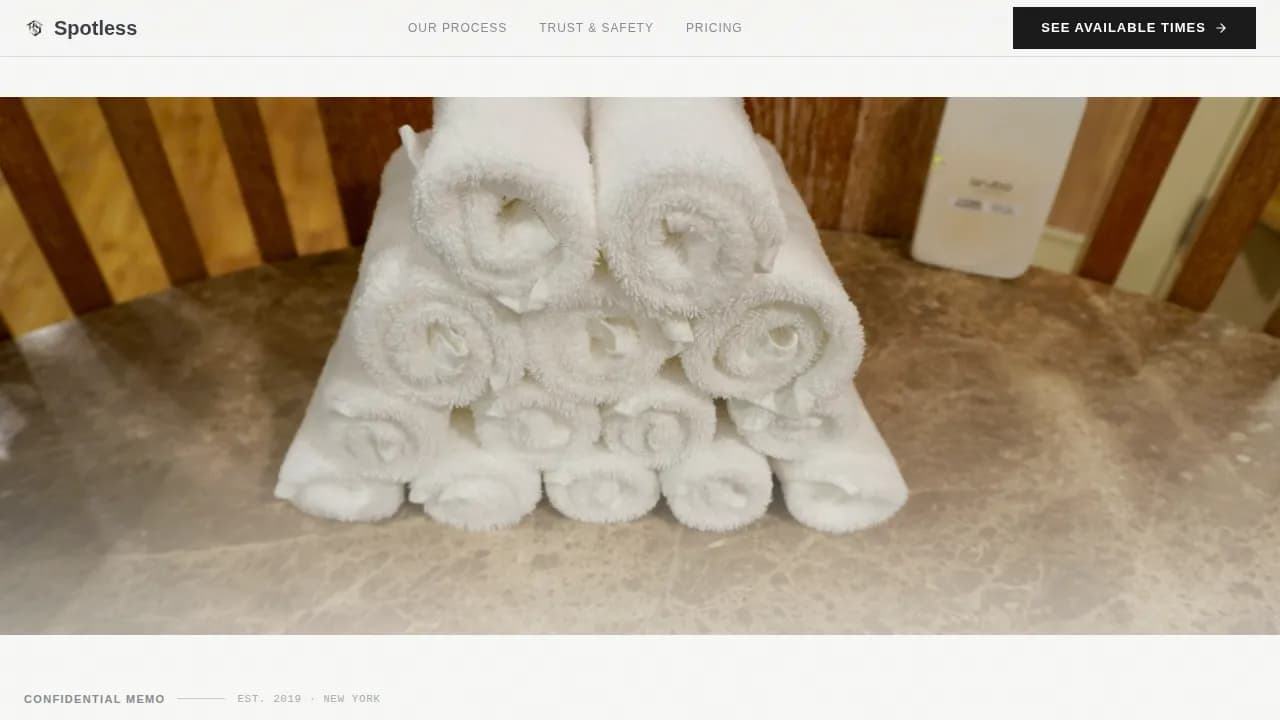 Pristine — Luxury Housekeeping Service Landing Page Template