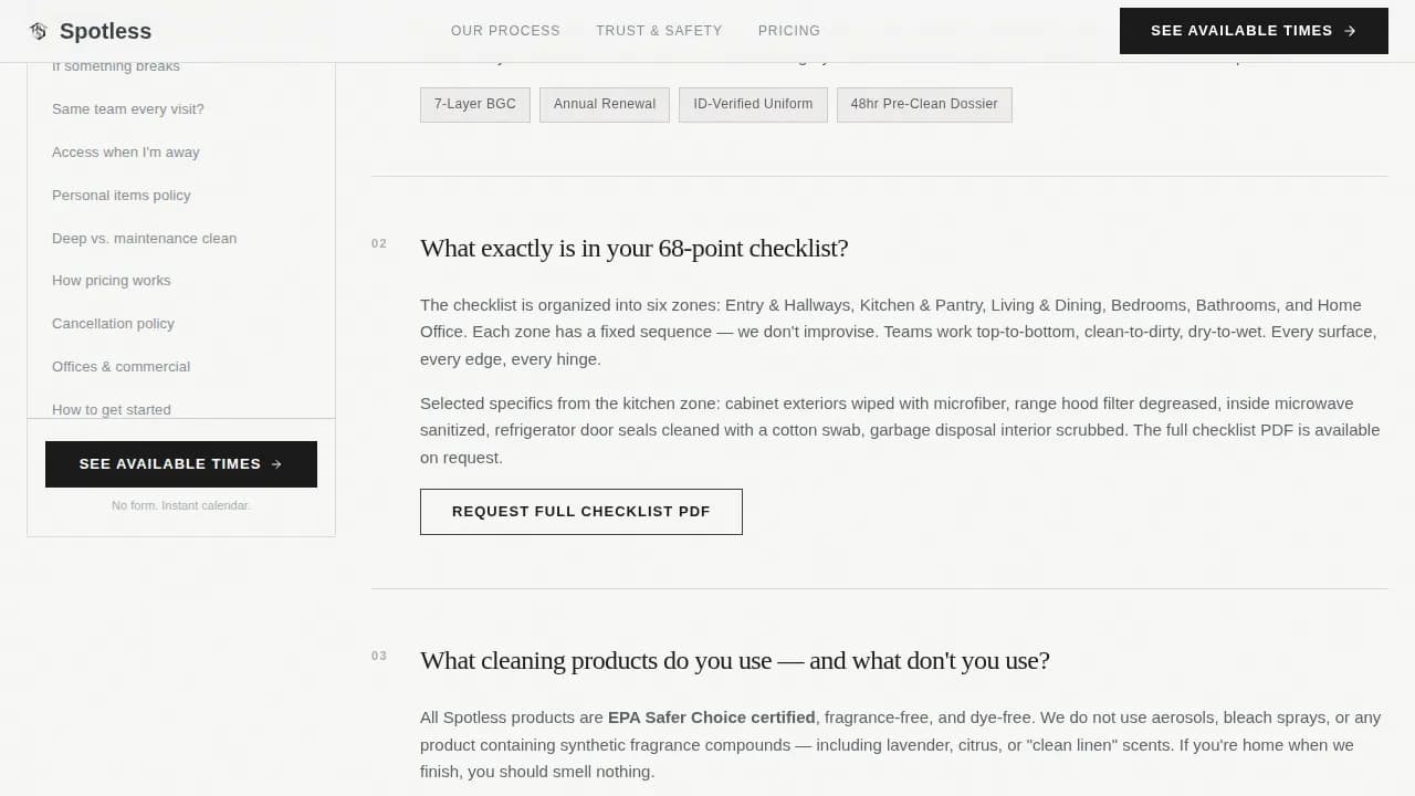 Pristine — Luxury Housekeeping Service Landing Page Template