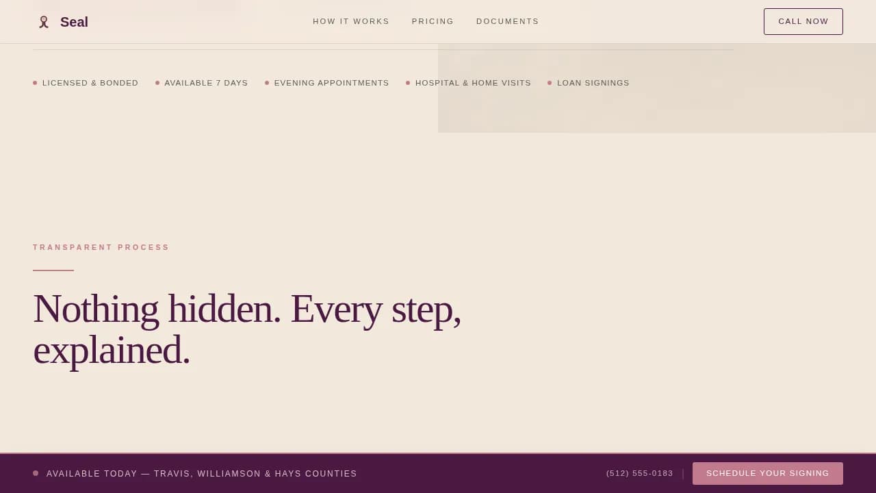 Notarize — Trusted Mobile Service Landing Page Template