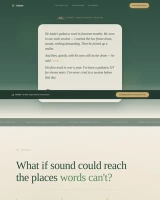 Attune - Healing Sound Clinical Music Therapy Landing Page Template