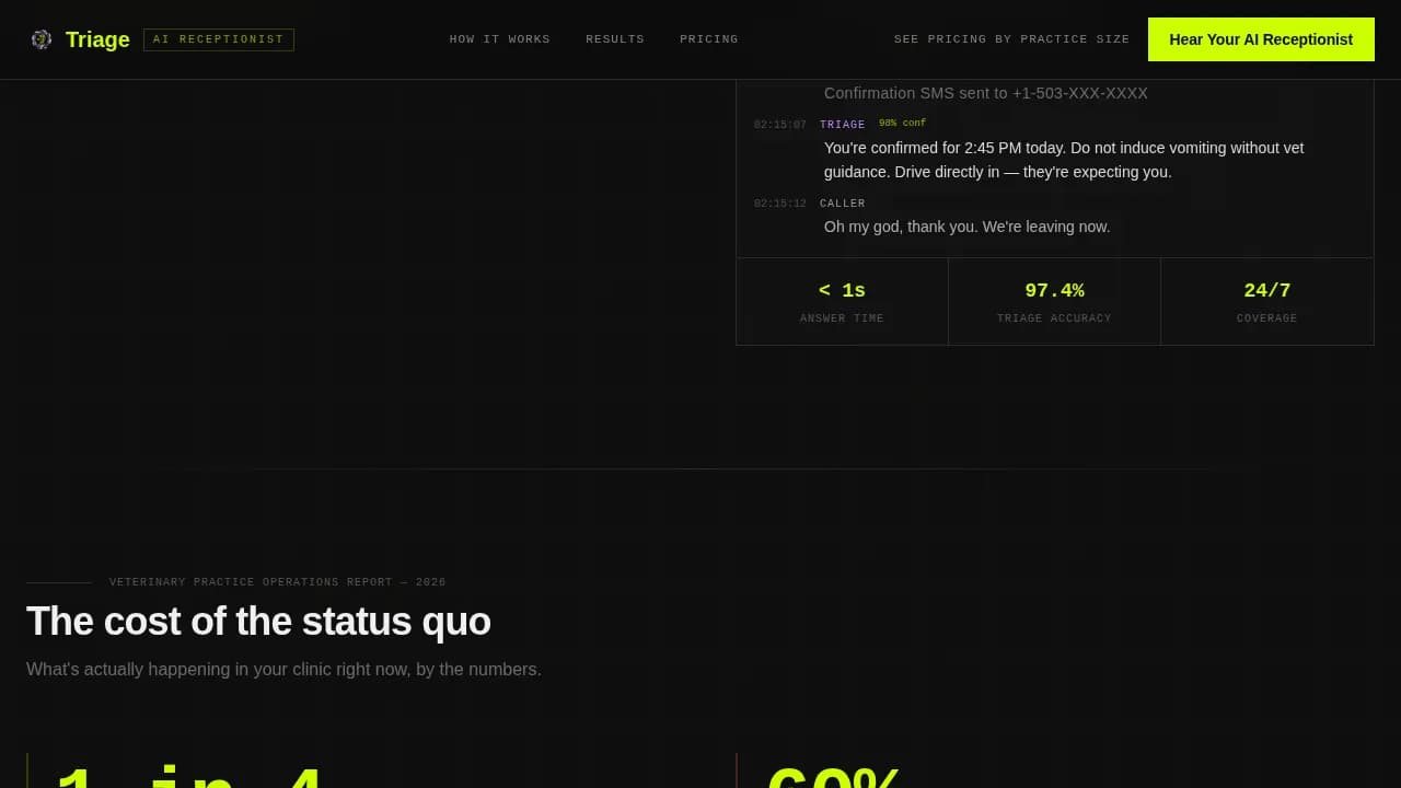 Assess — Intelligent Vet Assistant Landing Page Template
