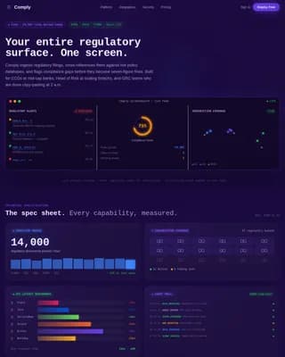 RegTech Startup Privacy Policy Website Template