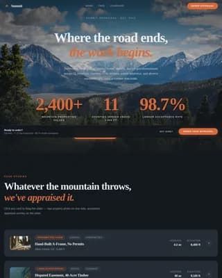 Pinnacle — Certified Real Estate Valuation Landing Page Template