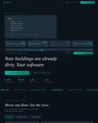 Commercial Building Cleaning Operations Dashboard Website Template