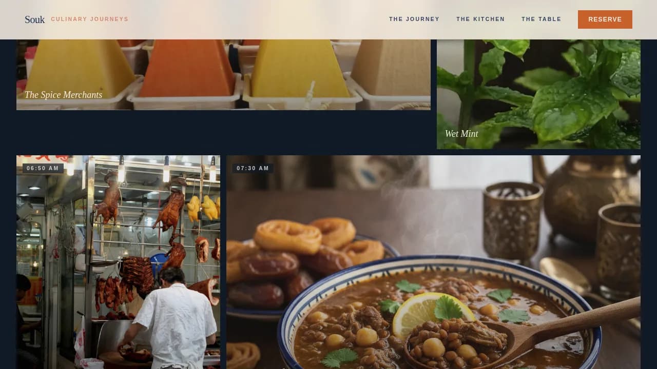 Voyage — Immersive Morocco Culinary Landing Page Template