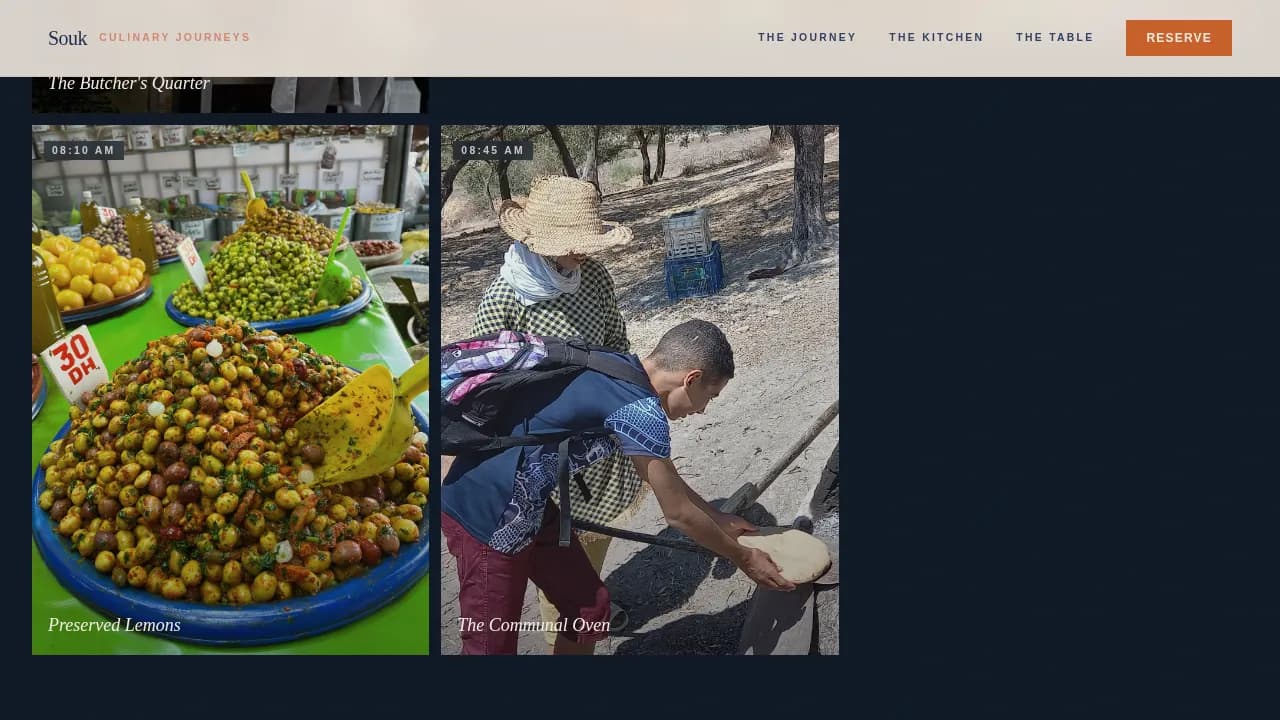 Voyage — Immersive Morocco Culinary Landing Page Template
