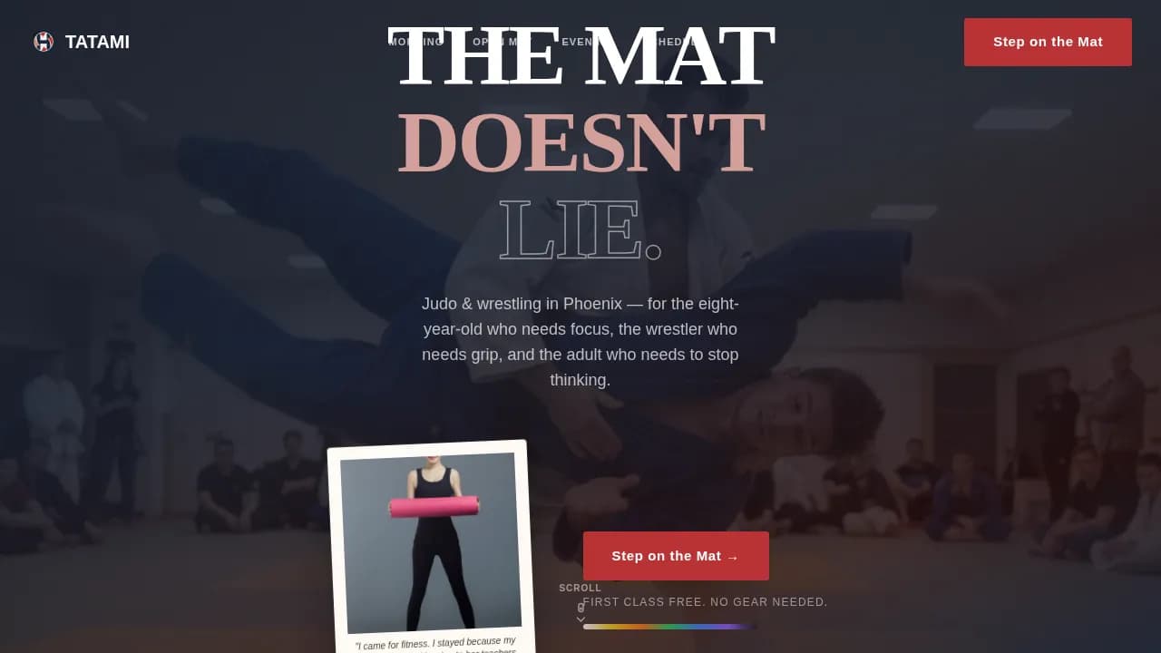 Dojo — Powerful Combat Sports Club Landing Page Template