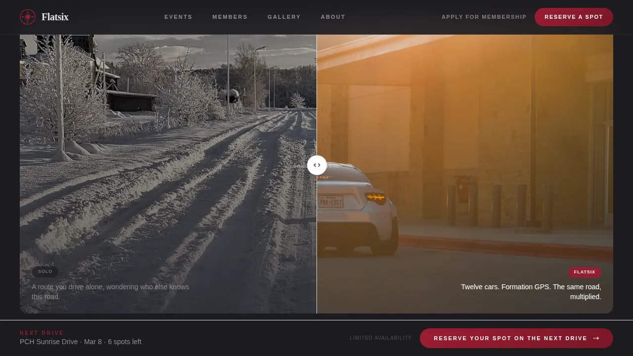 Apex — Exclusive Porsche Collective Landing Page Template