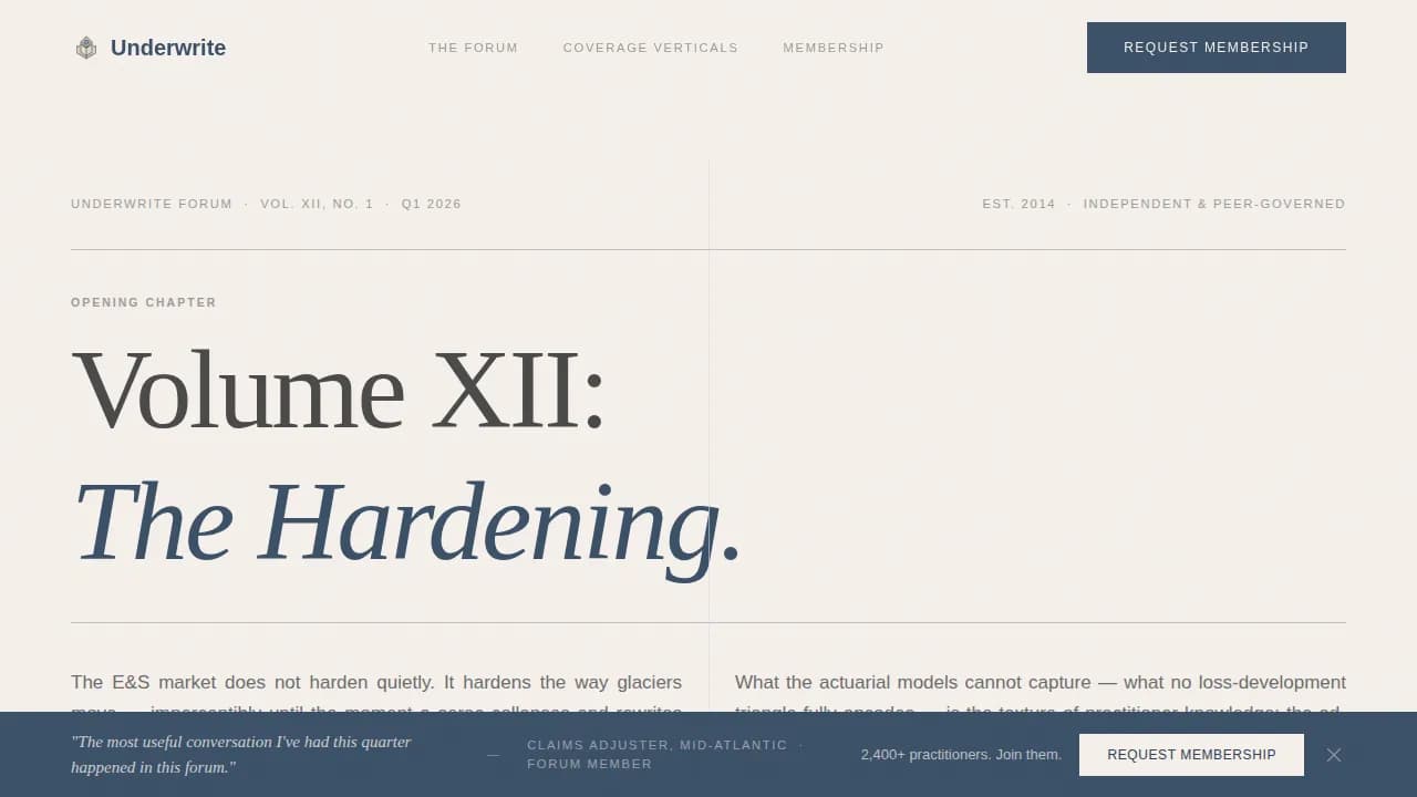 Underwrite — Insurance Community Landing Page Template