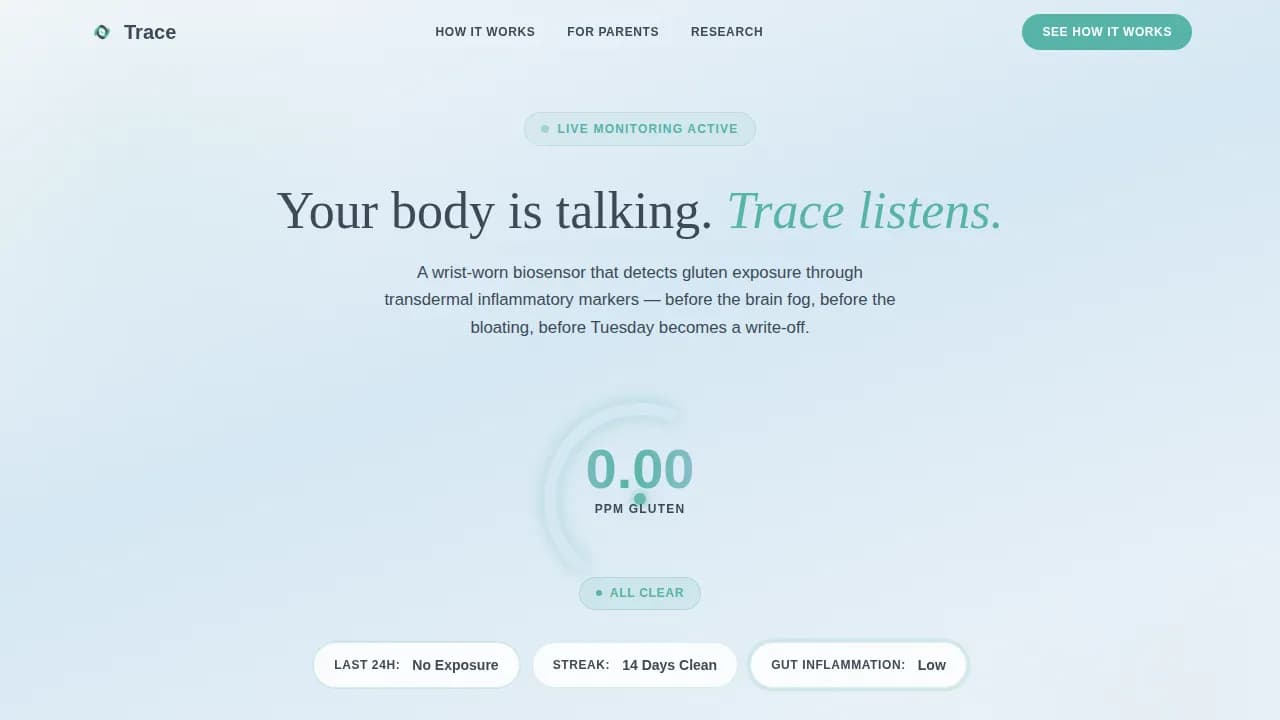 Detect — Smart Allergen Wearable Landing Page Template
