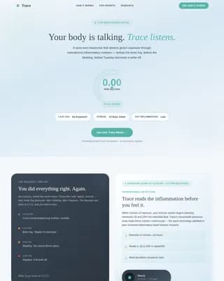 Detect — Smart Allergen Wearable Landing Page Template