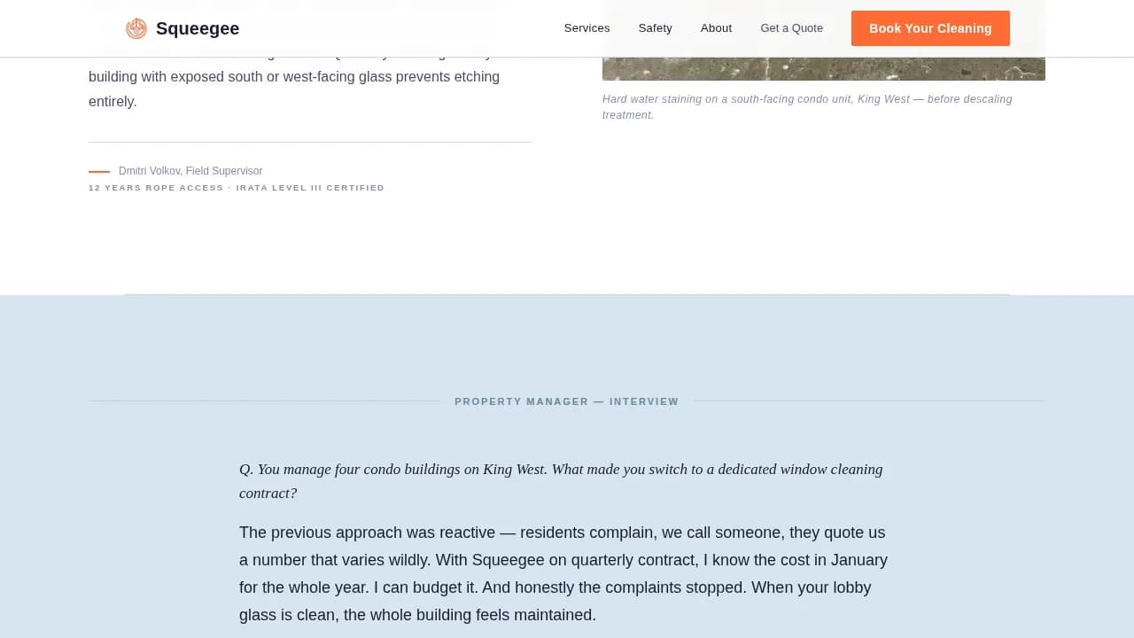 Clarity — Professional Window Maintenance Landing Page Template