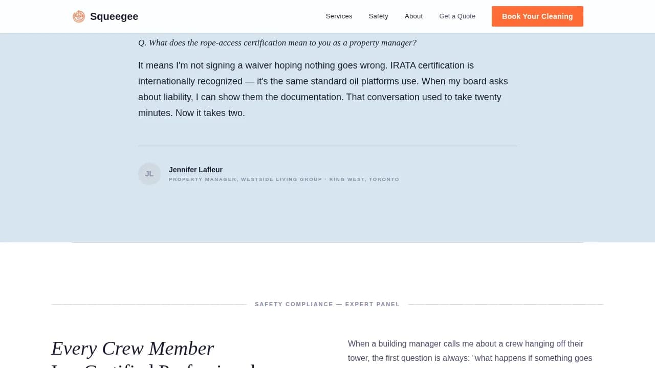 Clarity — Professional Window Maintenance Landing Page Template