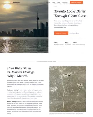 Clarity — Professional Window Maintenance Landing Page Template